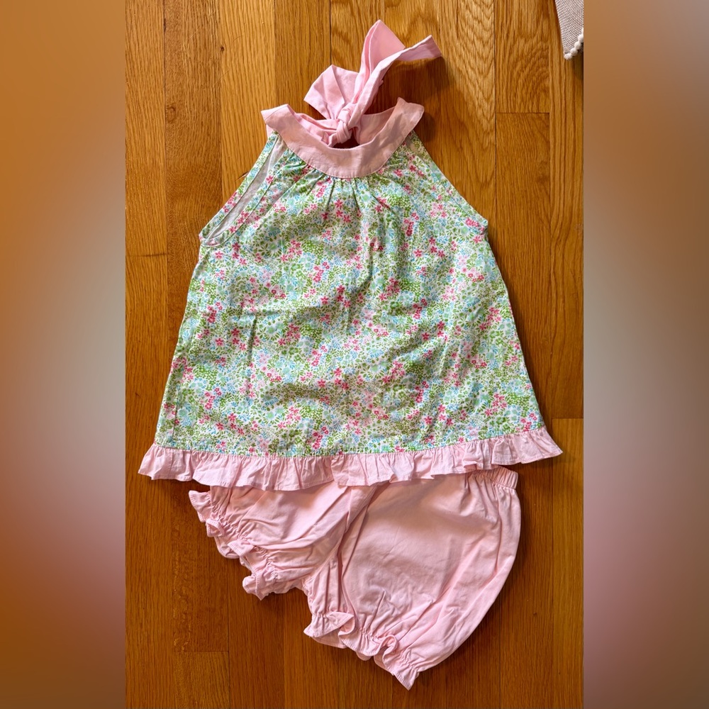 Floral Kids Pajama Set with Ruffle Accents